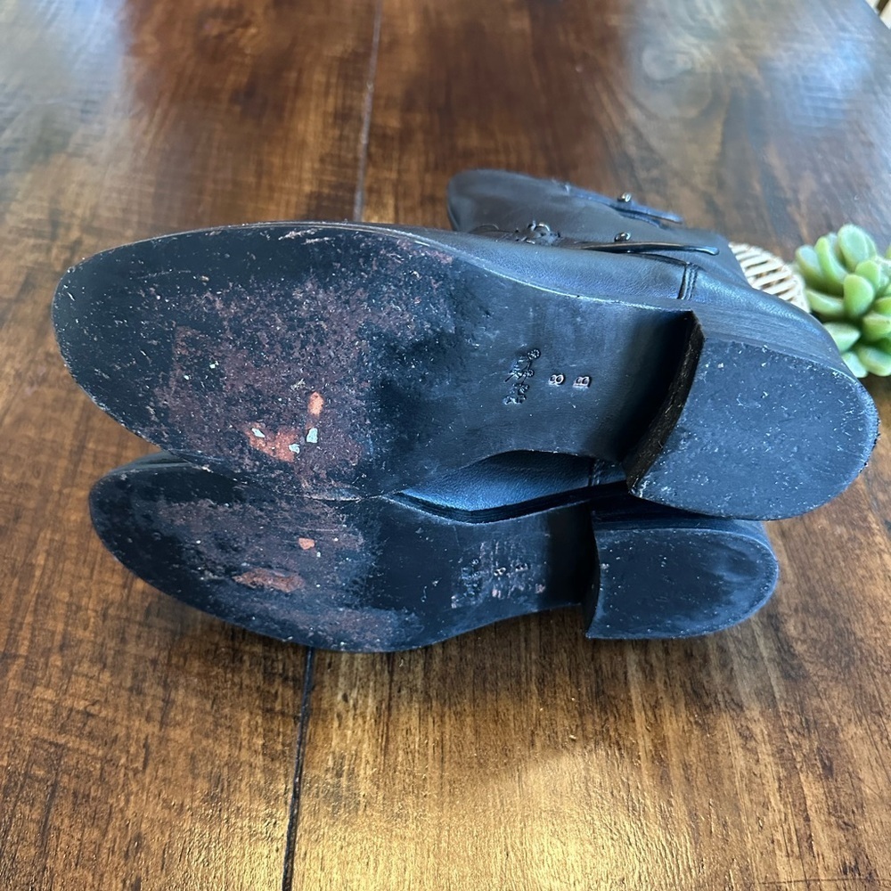 COACH | “Amy” Black Leather Buckle Short Moto Boot, Size 8B - Picture 5 of 7